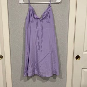 Ink Lily Lilac mini dress ruffle bodice strapless